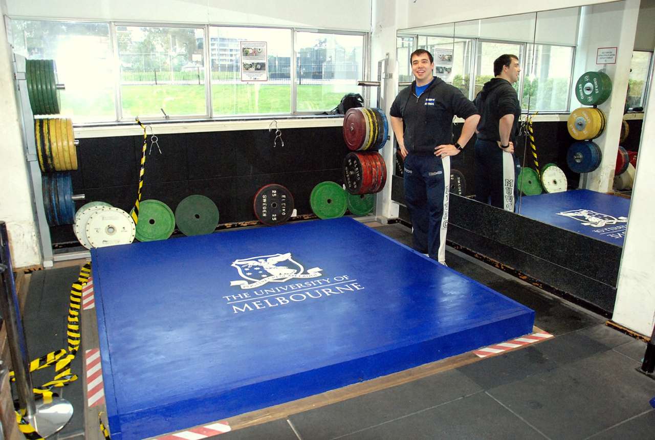 Melbourne Uni Power Lifting Platform Hand Painted Sign - Happy Customer