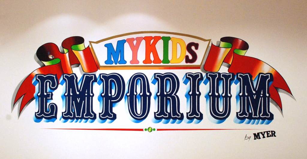 Image of Bespoke Hand Painted Wall Sign Myers MyKids Emporium by PaintnSign